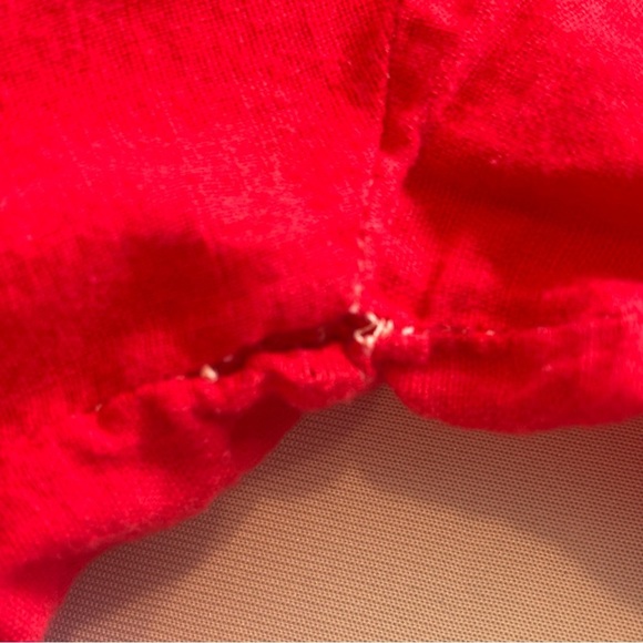 VINTAGE Made in India 100% Cotton Red Short Sleeve Button Up Top w/ Cherries SzM - Picture 5 of 15